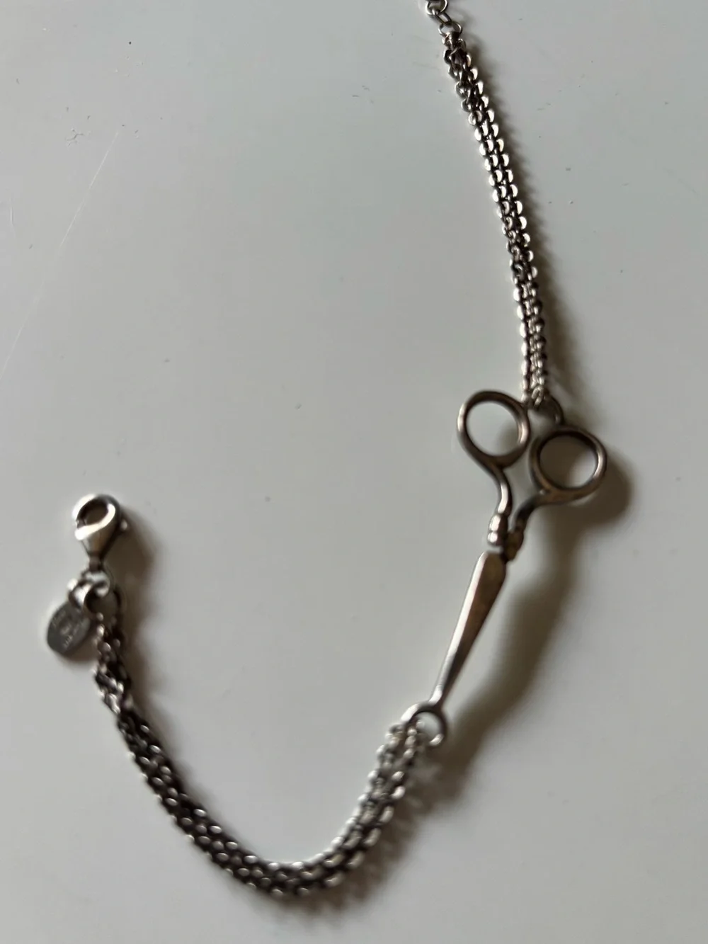 Spanner Italy 925 Sterling Silver Hairdresser Scissors Bracelet 7.5” Stylist